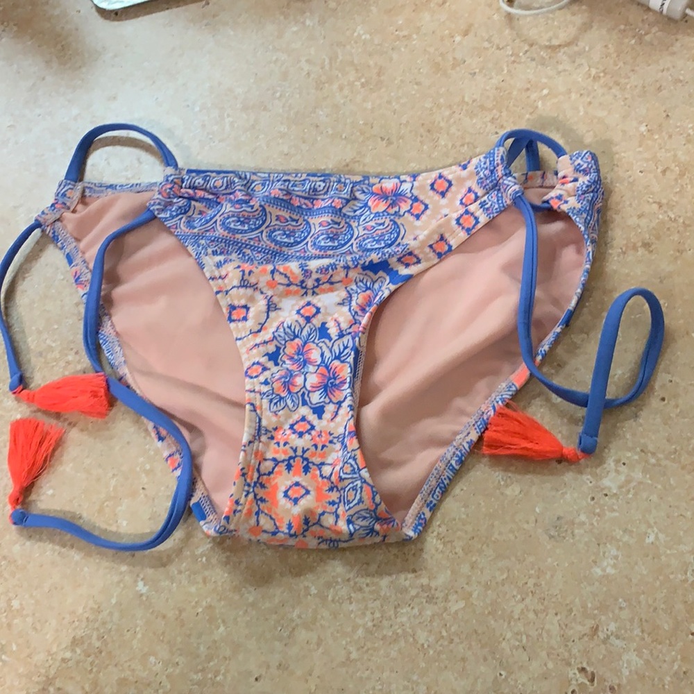 NWT Small Soft Blues Tie Sides Bikini Bottom